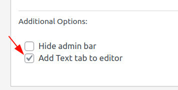 add text tab to editor
