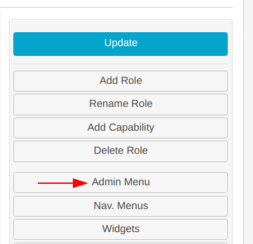 admin menu button